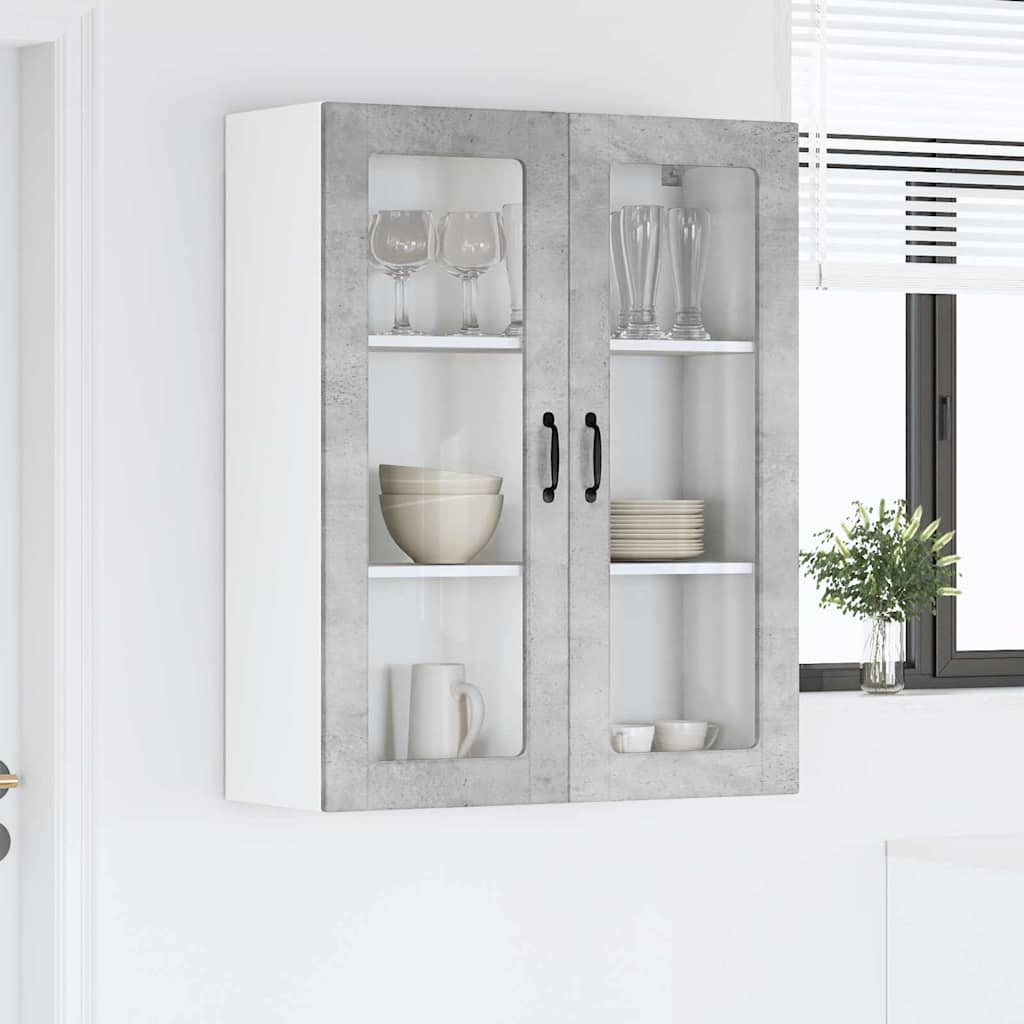Keukenkast aan de muur met plank Beton Grijs 80 x 31 x 100 cm