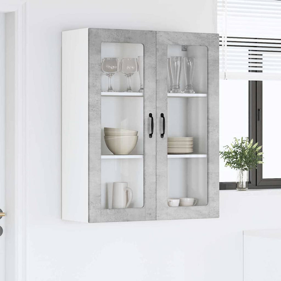 Keukenkast aan de muur met plank Beton Grijs 80 x 31 x 100 cm