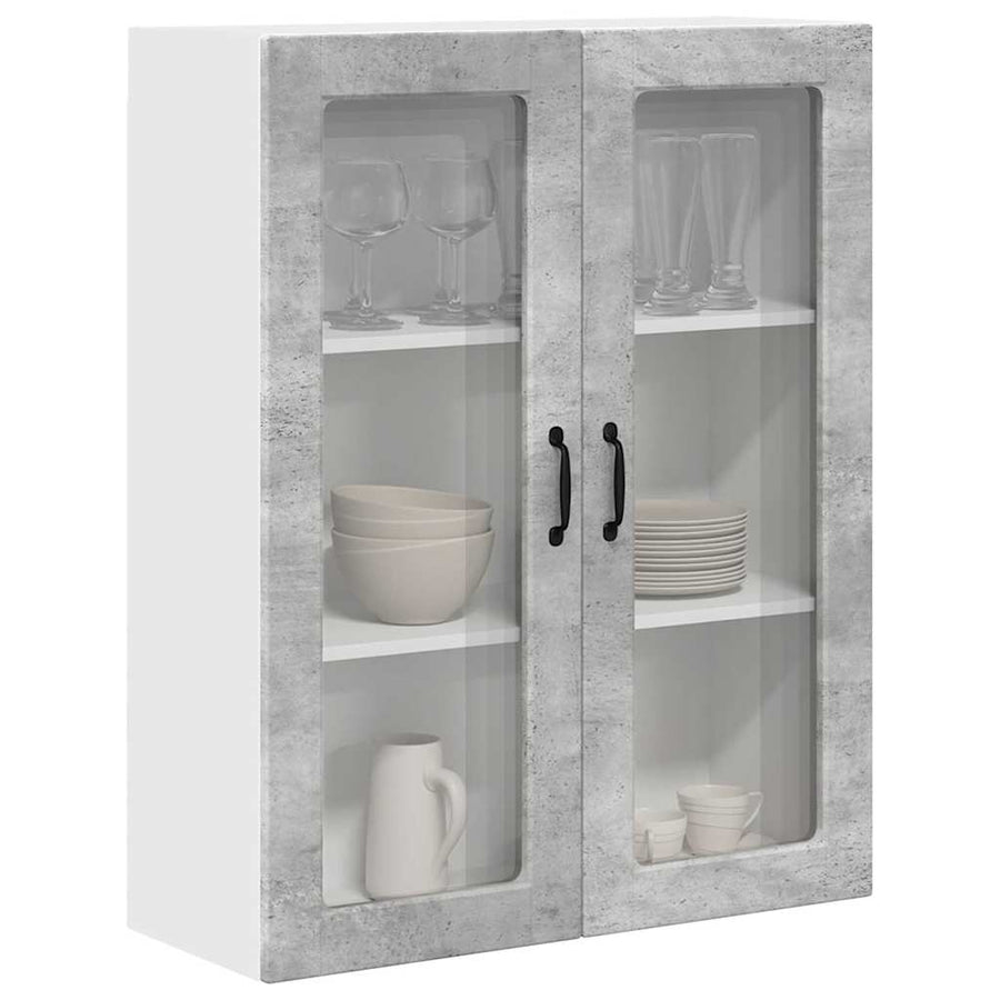 Keukenkast aan de muur met plank Beton Grijs 80 x 31 x 100 cm
