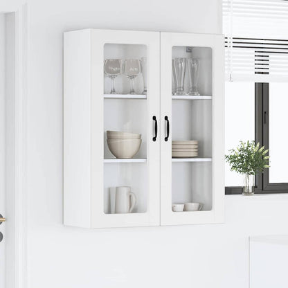 Keukenkast aan de muur met plank Hoogglans wit 80 x 31 x 100 cm