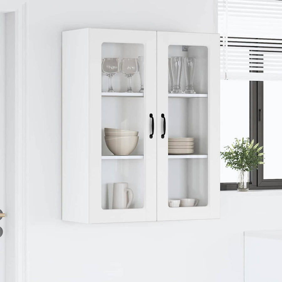 Keukenkast aan de muur met plank Hoogglans wit 80 x 31 x 100 cm