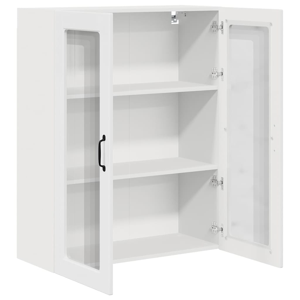 Keukenkast aan de muur met plank Hoogglans wit 80 x 31 x 100 cm