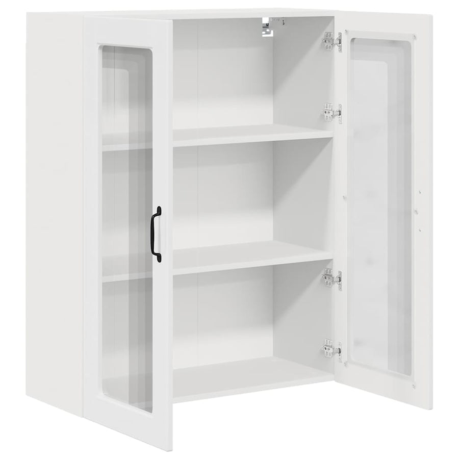Keukenkast aan de muur met plank Hoogglans wit 80 x 31 x 100 cm
