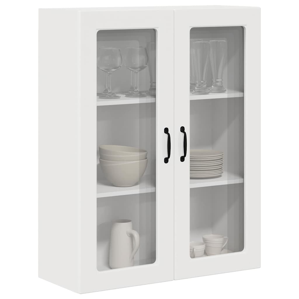 Keukenkast aan de muur met plank Hoogglans wit 80 x 31 x 100 cm