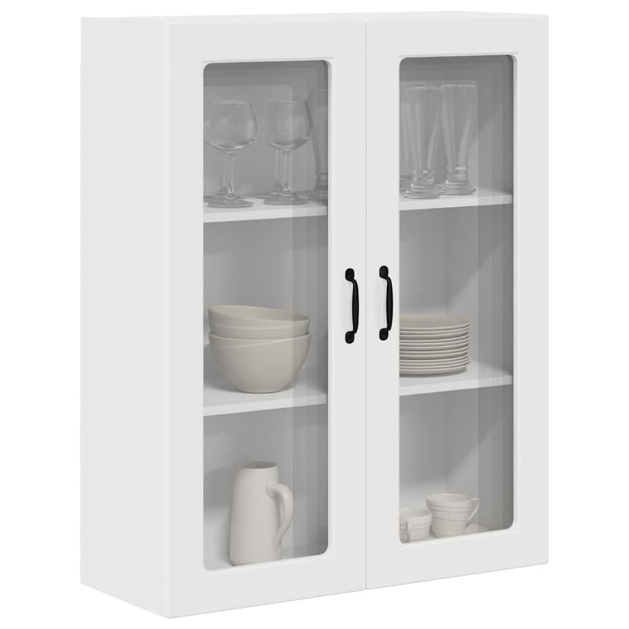 Keukenkast aan de muur met plank Hoogglans wit 80 x 31 x 100 cm