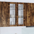 Keukenwandkast 80x31x100 cm gerookt eiken