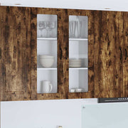 Keukenwandkast 80x31x100 cm gerookt eiken