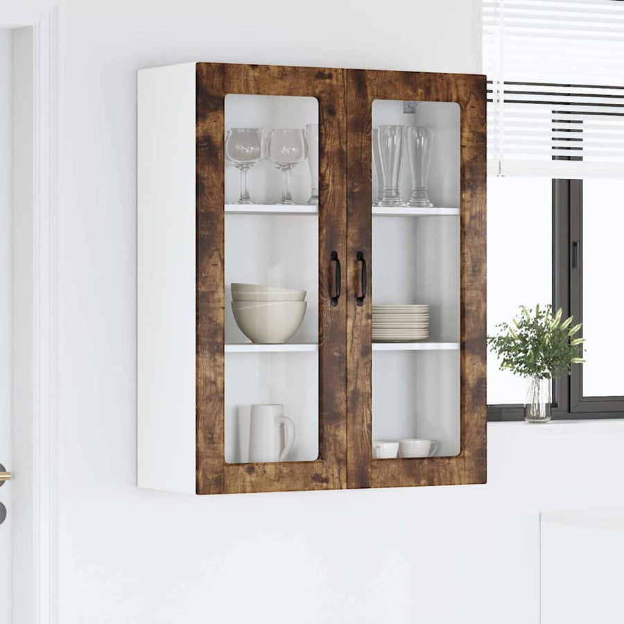 Keukenkast aan de muur met plank Gerookt eiken 80 x 31 x 100 cm