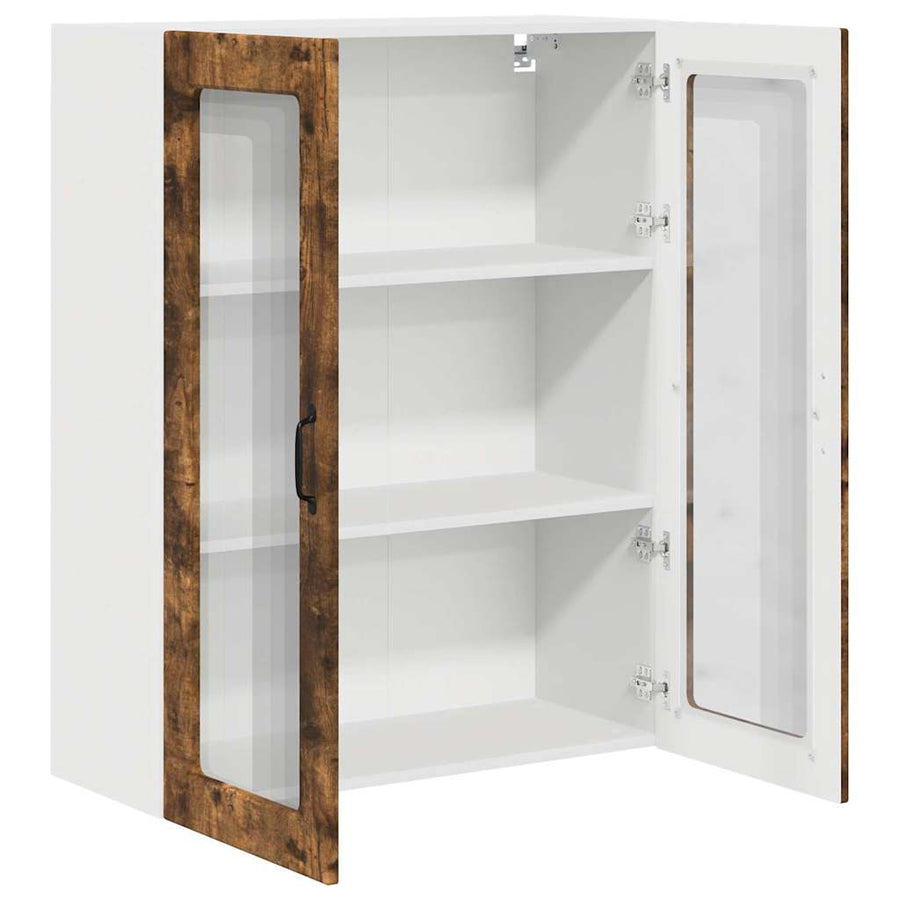 Keukenkast aan de muur met plank Gerookt eiken 80 x 31 x 100 cm