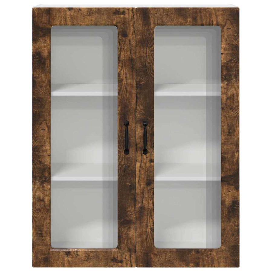 Keukenkast aan de muur met plank Gerookt eiken 80 x 31 x 100 cm