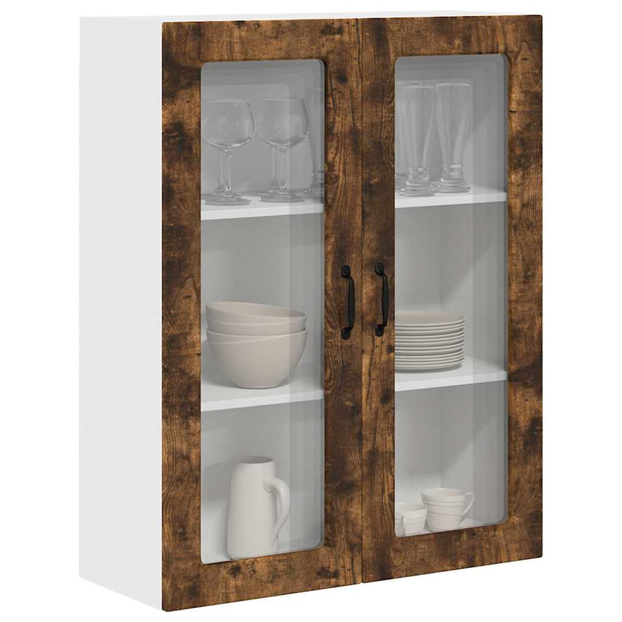 Keukenkast aan de muur met plank Gerookt eiken 80 x 31 x 100 cm