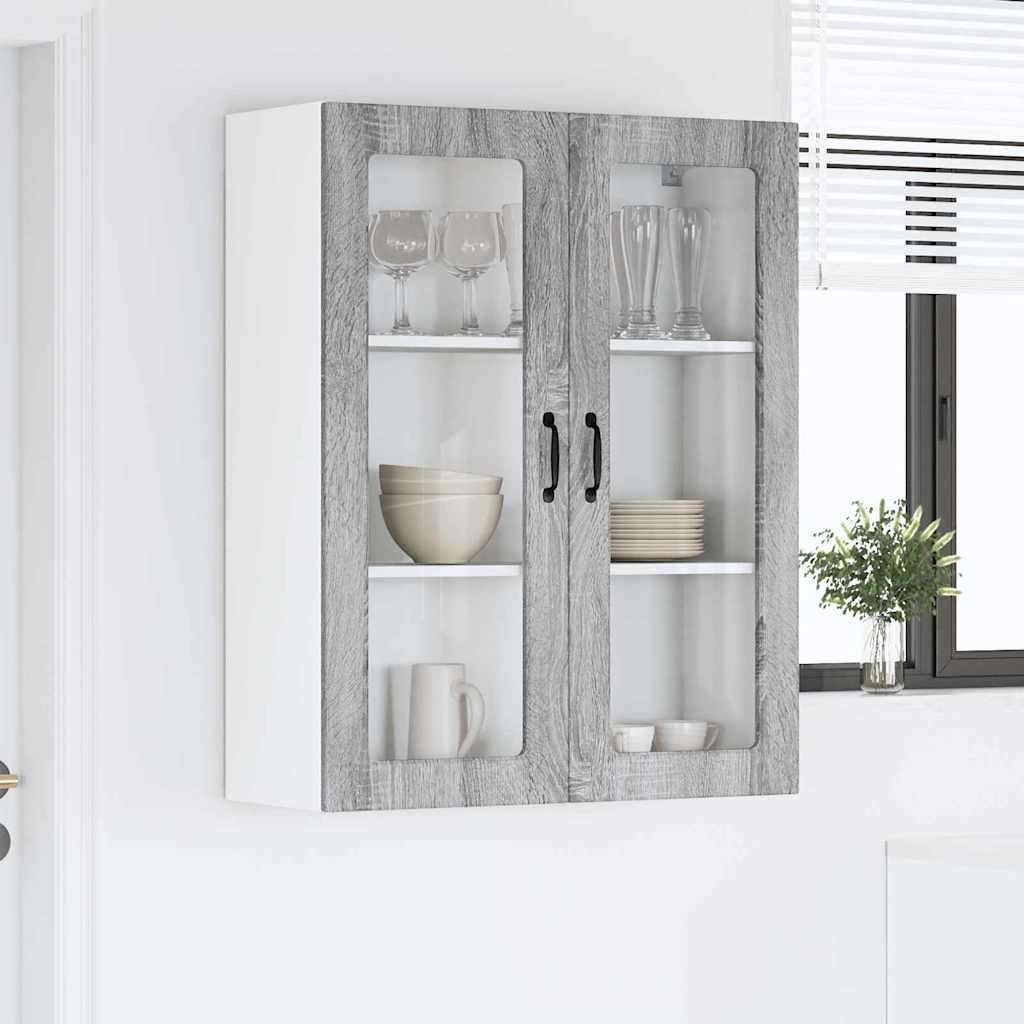 Keukenkast aan de muur met plank Grijs Sonoma 80 x 31 x 100 cm