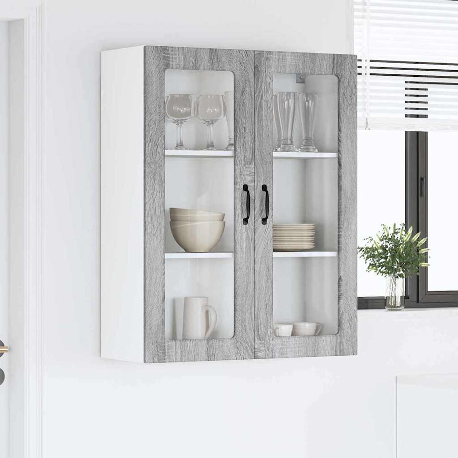 Keukenkast aan de muur met plank Grijs Sonoma 80 x 31 x 100 cm