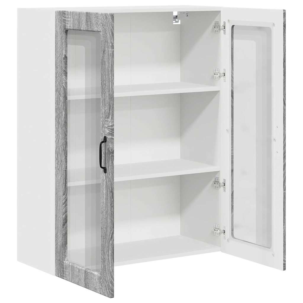 Keukenkast aan de muur met plank Grijs Sonoma 80 x 31 x 100 cm