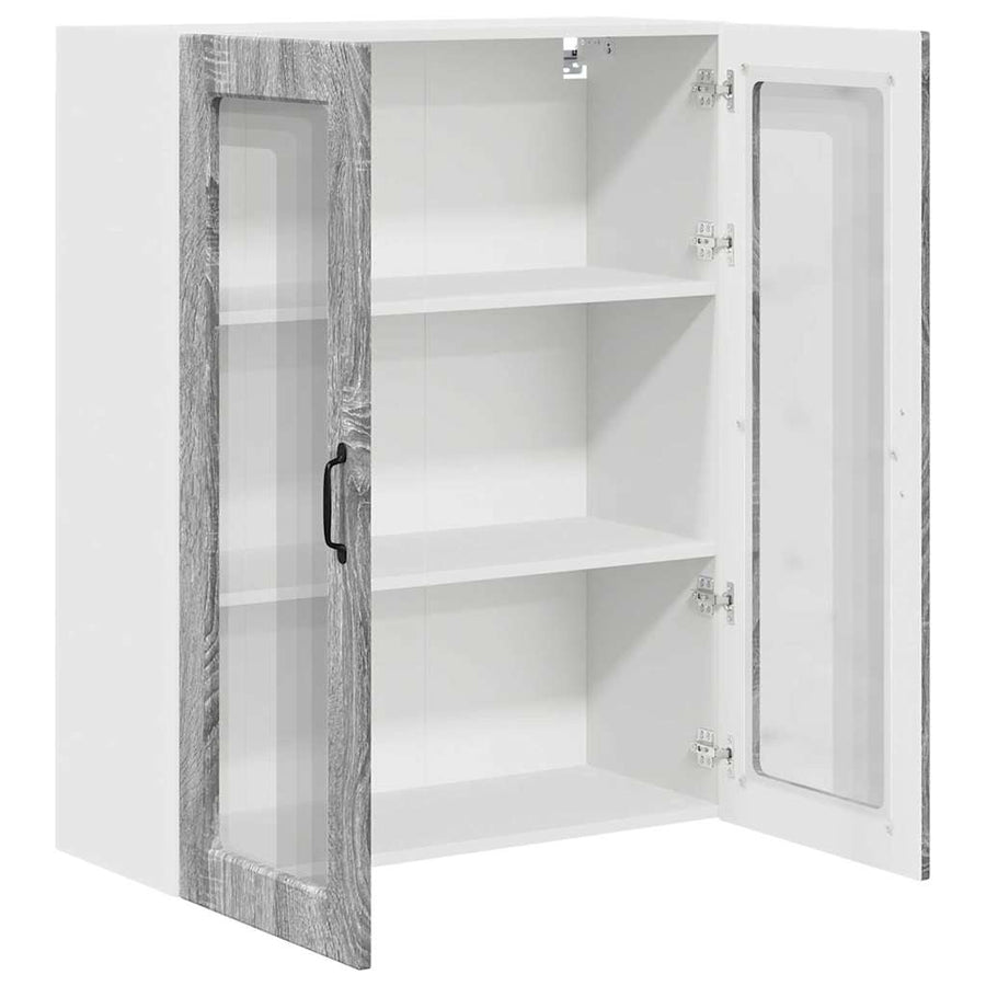 Keukenkast aan de muur met plank Grijs Sonoma 80 x 31 x 100 cm