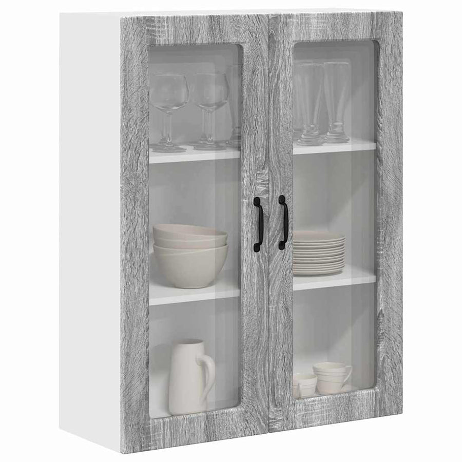 Keukenkast aan de muur met plank Grijs Sonoma 80 x 31 x 100 cm