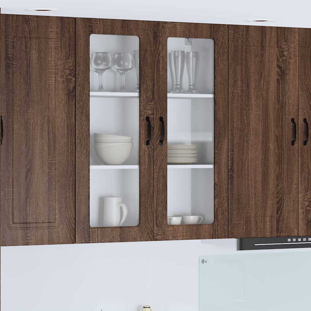 Keukenkast aan de muur met plank Bruin Eiken 80 x 31 x 100 cm