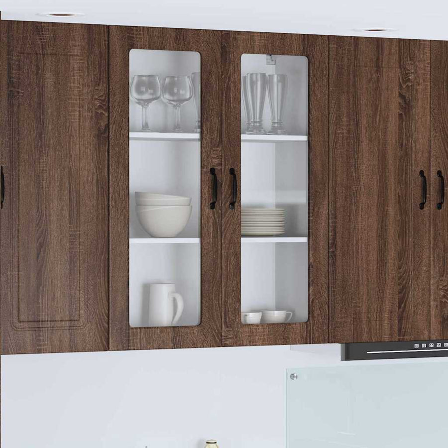 Keukenkast aan de muur met plank Bruin Eiken 80 x 31 x 100 cm