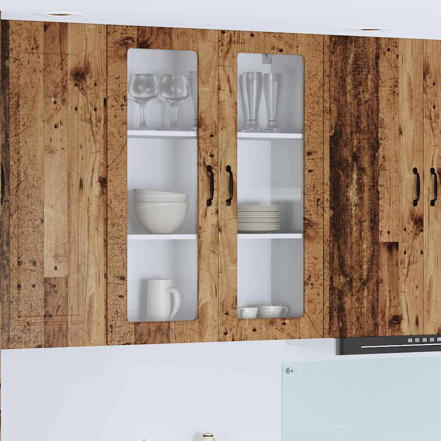 Keukenkast aan de muur Oud Hout 80 x 31 x 100 cm Bewerkt hout