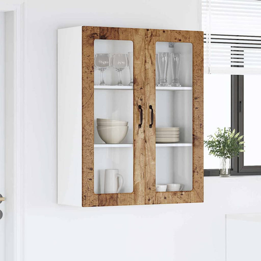 Keukenkast aan de muur Oud Hout 80 x 31 x 100 cm Bewerkt hout