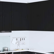 Keukenkast aan de muur Zwart 57 x 57 x 100 cm Bewerkt hout