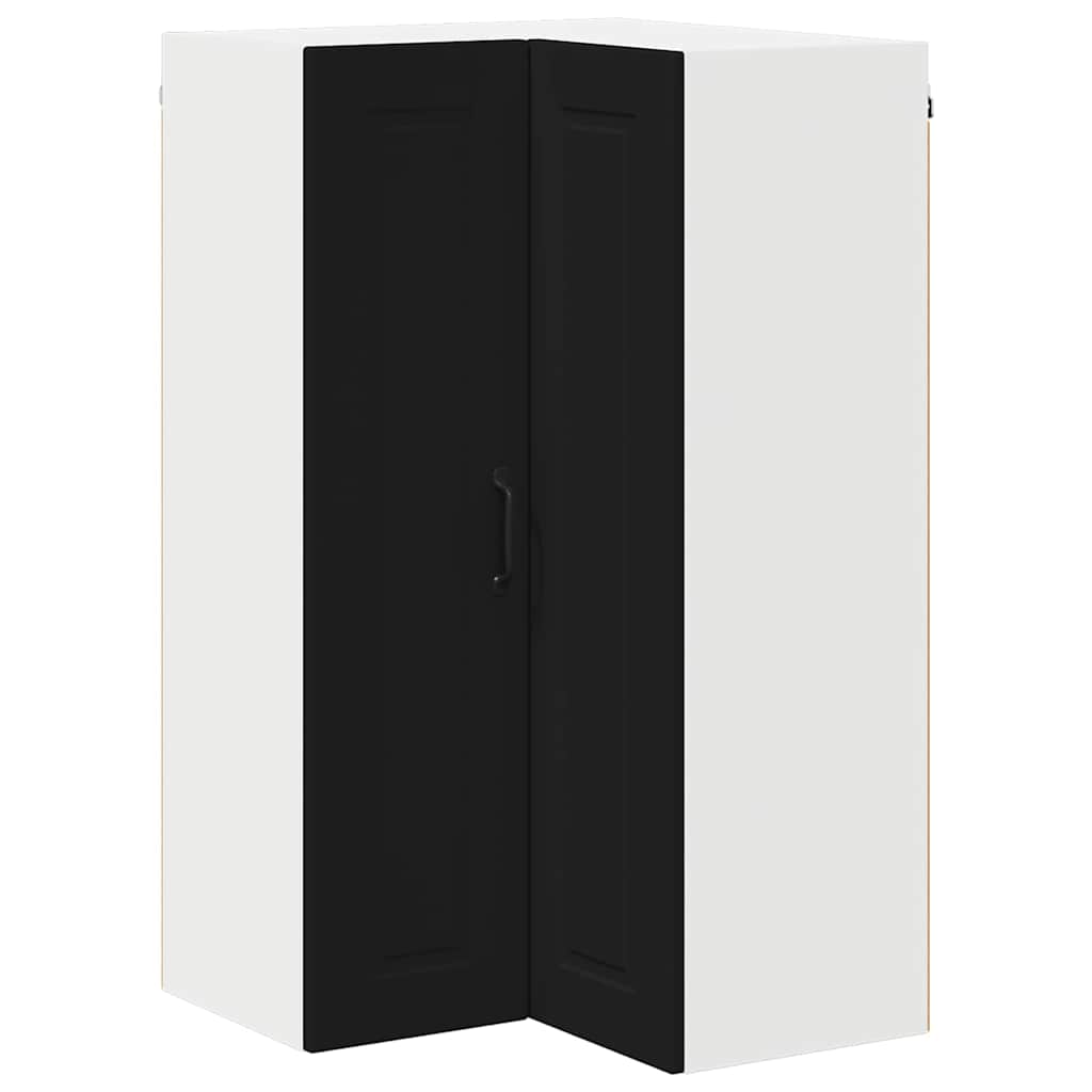 Keukenkast aan de muur Zwart 57 x 57 x 100 cm Bewerkt hout