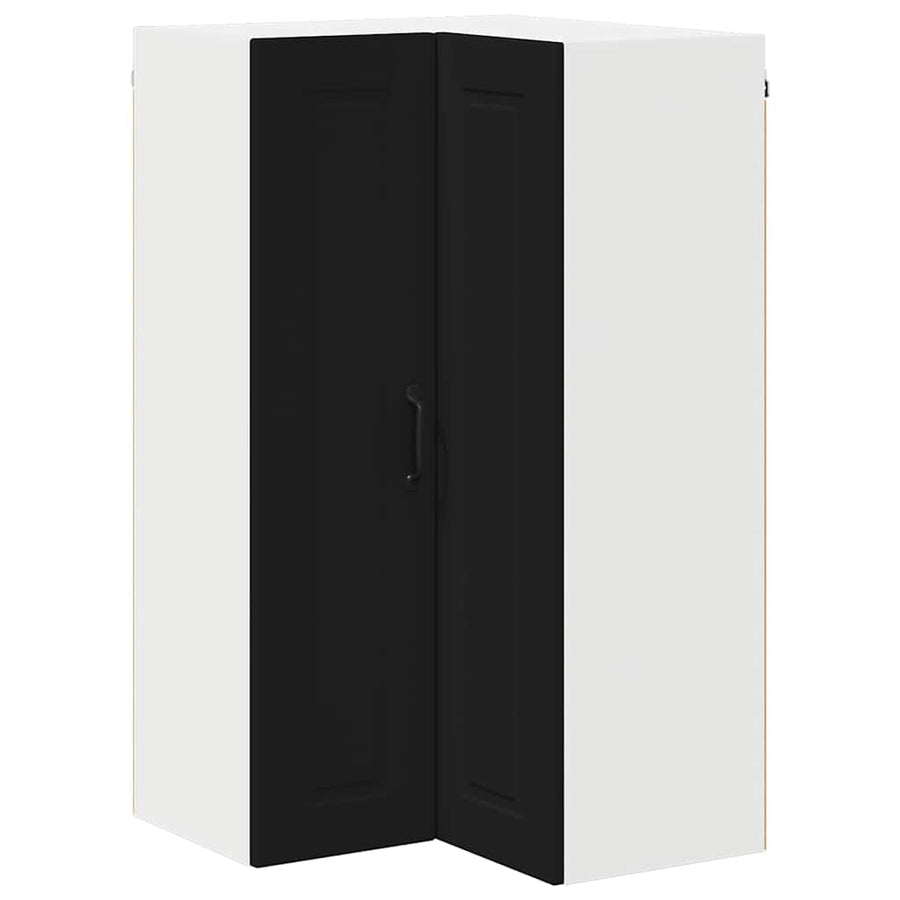 Keukenkast aan de muur Zwart 57 x 57 x 100 cm Bewerkt hout