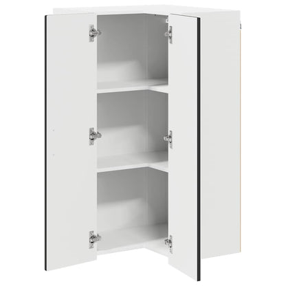 Keukenkast aan de muur Zwart 57 x 57 x 100 cm Bewerkt hout
