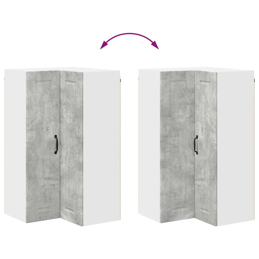 Keukenkast aan de muur met plank Beton Grijs 57 x 57 x 100 cm
