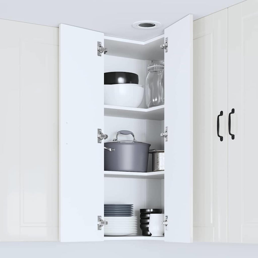Keukenkast aan de muur met plank Hoogglans wit 57 x 57 x 100 cm