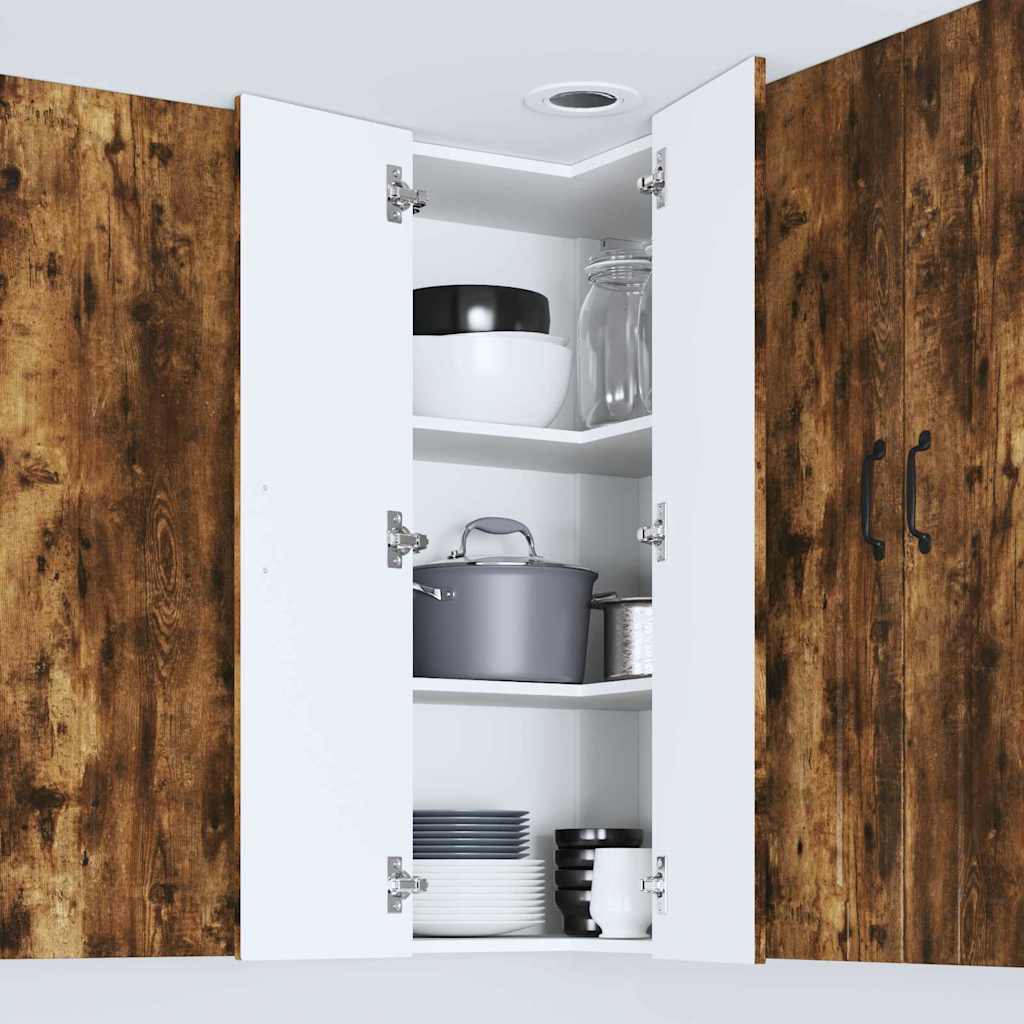 Keukenkast aan de muur met plank Gerookt eiken 57 x 57 x 100 cm