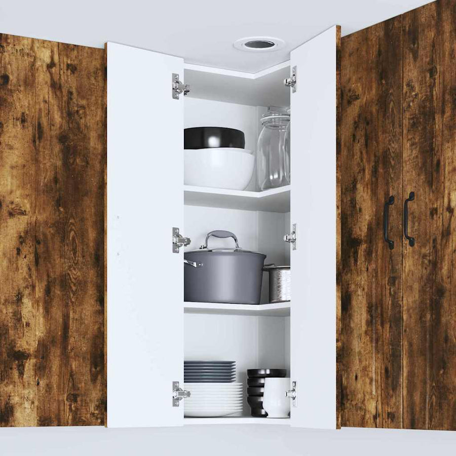 Keukenkast aan de muur met plank Gerookt eiken 57 x 57 x 100 cm
