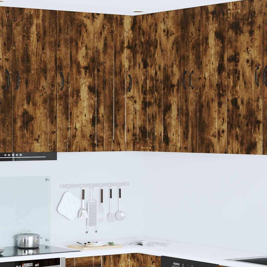 Keukenkast aan de muur met plank Gerookt eiken 57 x 57 x 100 cm