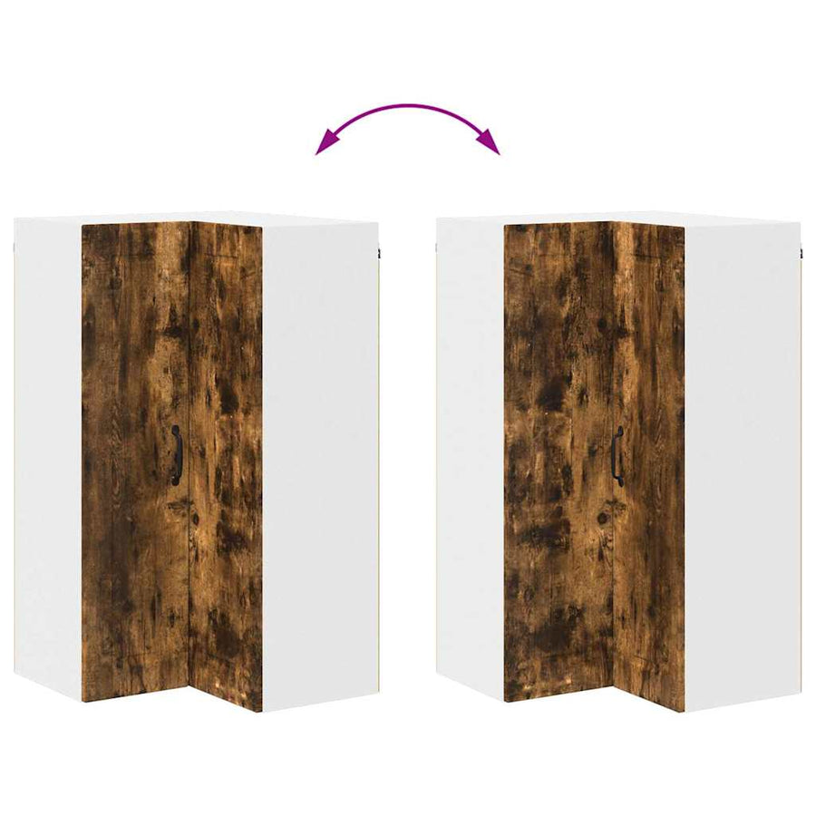 Keukenkast aan de muur met plank Gerookt eiken 57 x 57 x 100 cm