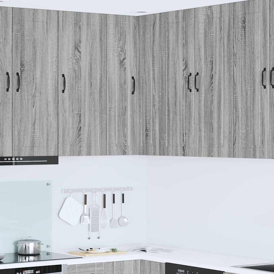Keukenkast aan de muur met plank Grijs Sonoma 57 x 57 x 100 cm