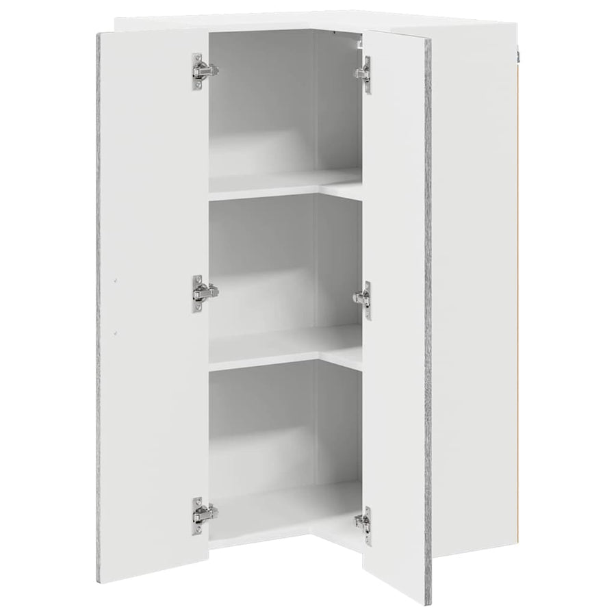 Keukenkast aan de muur met plank Grijs Sonoma 57 x 57 x 100 cm