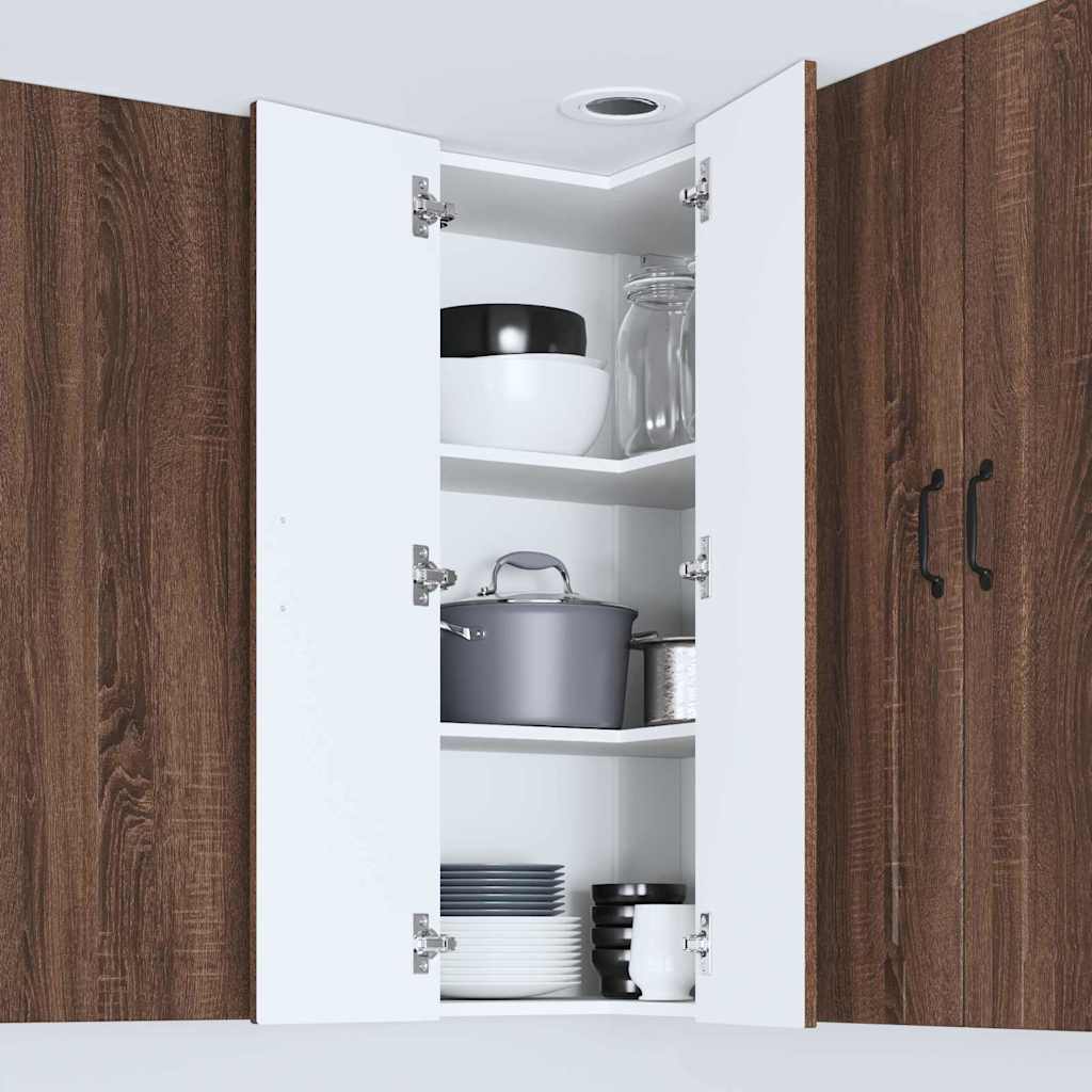 Keukenkast aan de muur met plank Bruin Eiken 57 x 57 x 100 cm