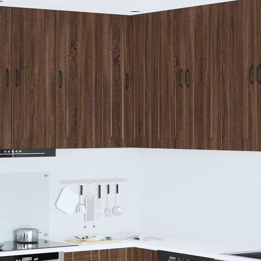 Keukenkast aan de muur met plank Bruin Eiken 57 x 57 x 100 cm