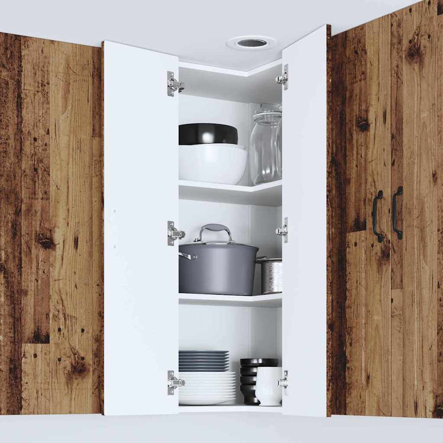 Keukenkast aan de muur Oud Hout 57 x 57 x 100 cm Bewerkt hout