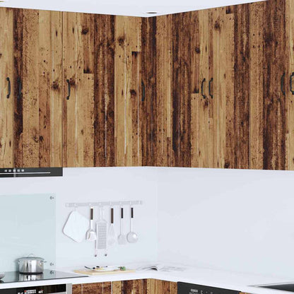 Keukenkast aan de muur Oud Hout 57 x 57 x 100 cm Bewerkt hout