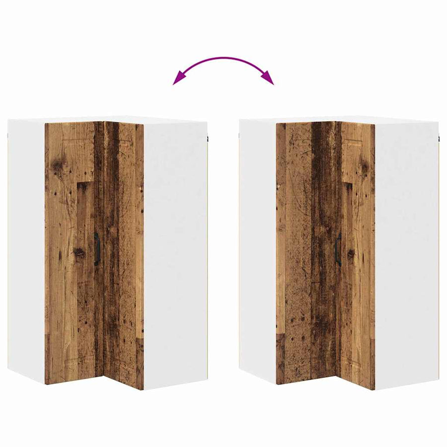 Keukenkast aan de muur Oud Hout 57 x 57 x 100 cm Bewerkt hout