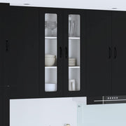 Keukenkast 60x31x100 cm bewerkt hout zwart