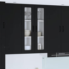 Keukenkast aan de muur Zwart 60 x 31 x 100 cm Bewerkt hout