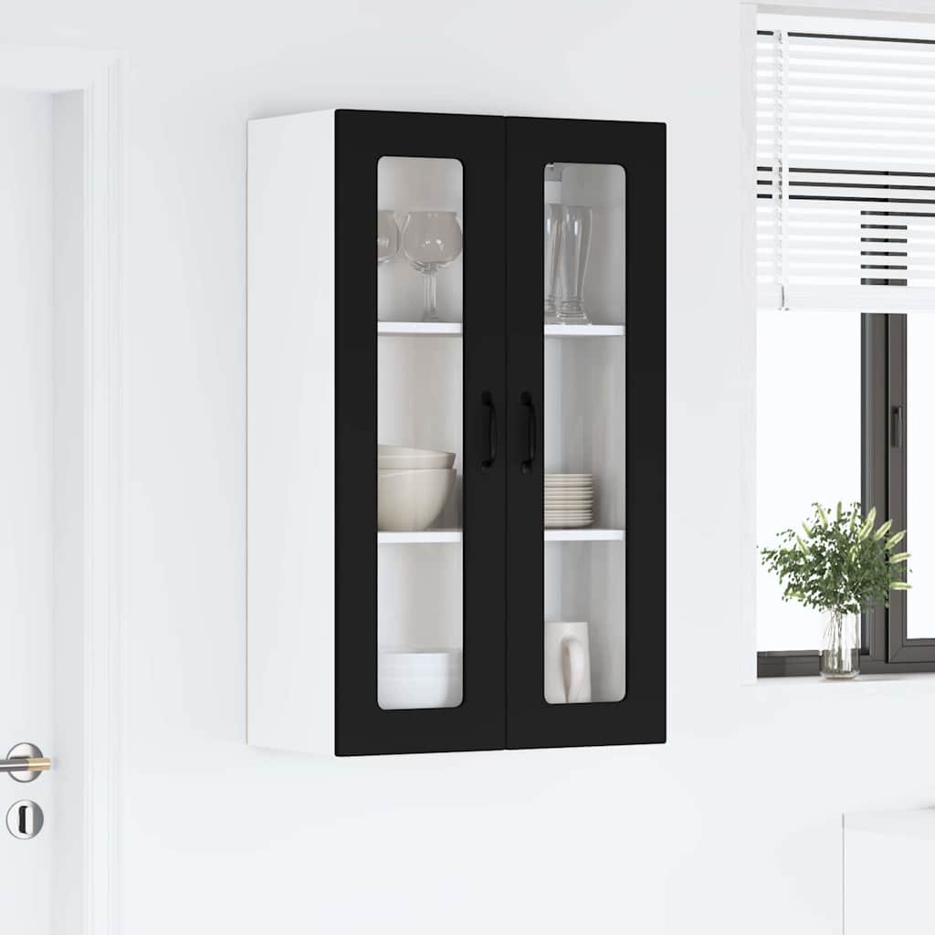 Keukenkast aan de muur Zwart 60 x 31 x 100 cm Bewerkt hout