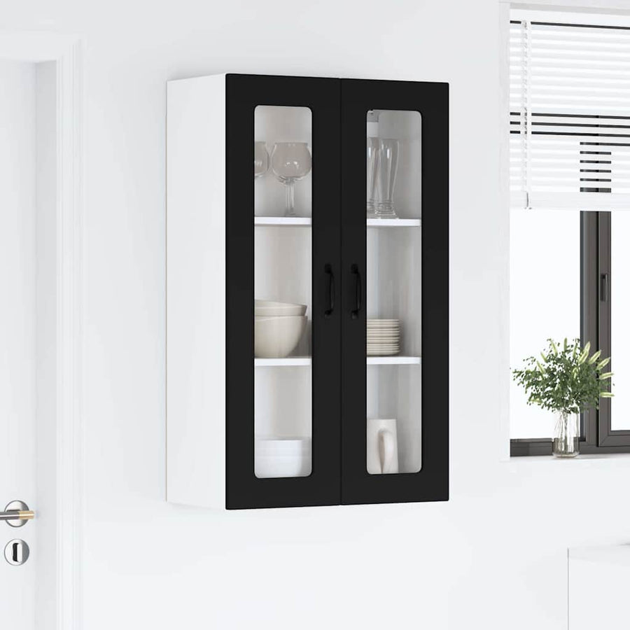 Keukenkast aan de muur Zwart 60 x 31 x 100 cm Bewerkt hout