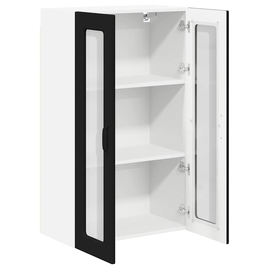 Keukenkast aan de muur Zwart 60 x 31 x 100 cm Bewerkt hout
