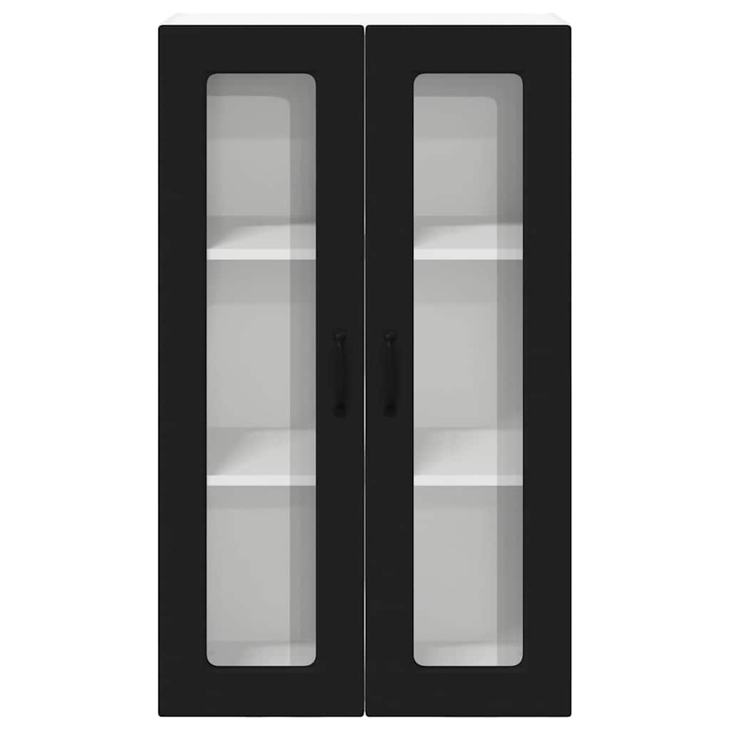 Keukenkast aan de muur Zwart 60 x 31 x 100 cm Bewerkt hout