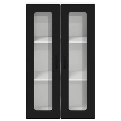 Keukenkast aan de muur Zwart 60 x 31 x 100 cm Bewerkt hout