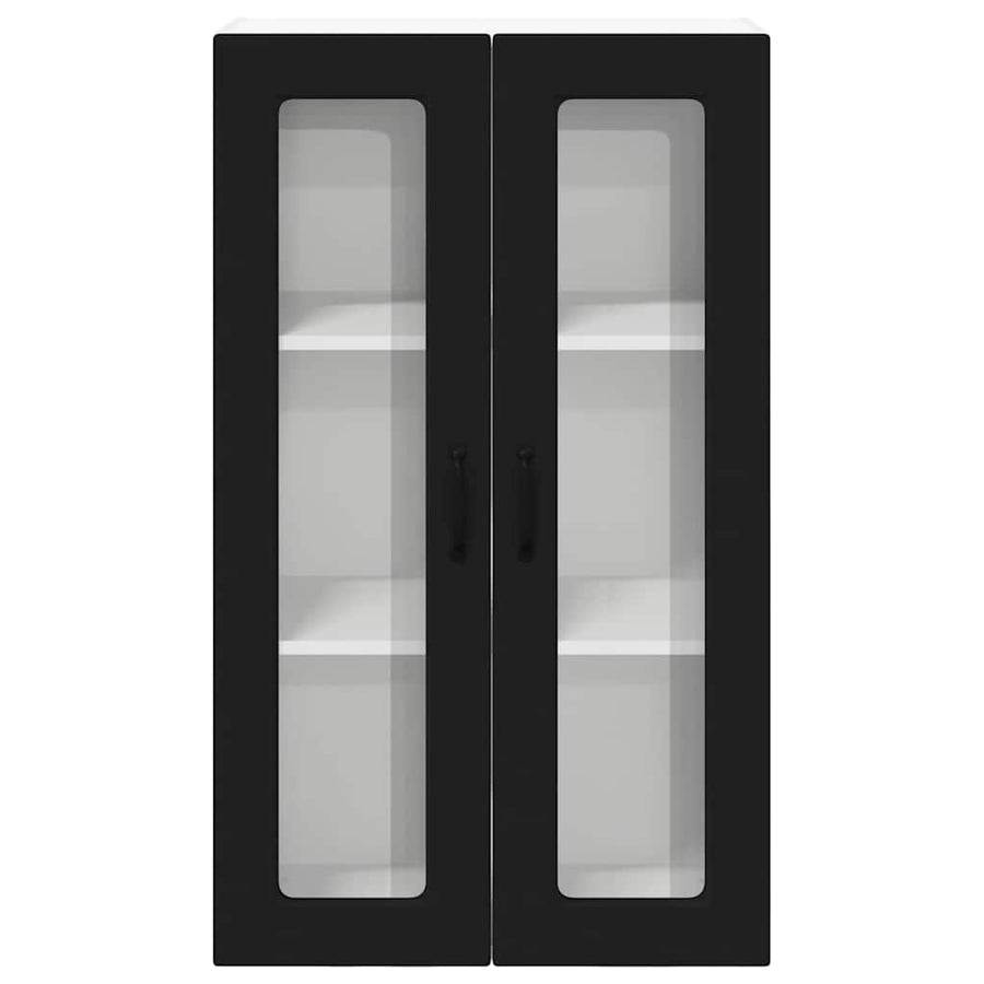 Keukenkast aan de muur Zwart 60 x 31 x 100 cm Bewerkt hout