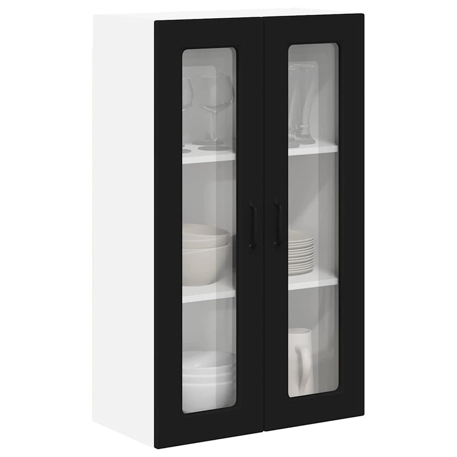Keukenkast aan de muur Zwart 60 x 31 x 100 cm Bewerkt hout